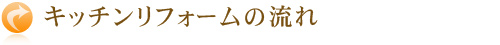 キッチンリフォームの流れ